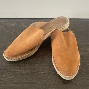 Suede loafers mules